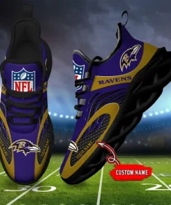 Baltimore Ravens Shoes Custom Max Soul Shoes V16
