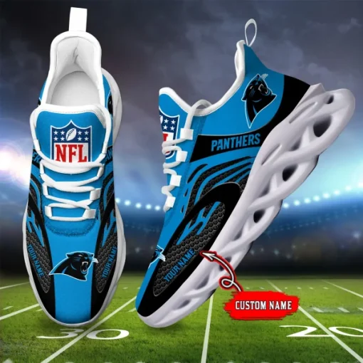 Carolina Panthers Shoes Custom Max Soul Shoes V16 - Image 2