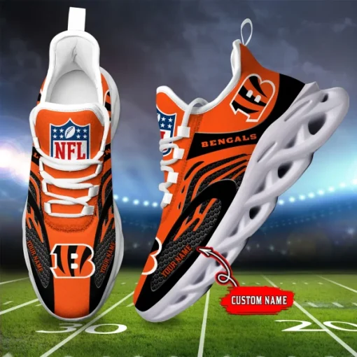 Cincinnati Bengals Max Soul Custom Name Shoes V16 - Image 2