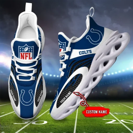 Indianapolis Colts Shoes Custom Max Soul Shoes V16 - Image 2