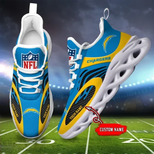 Los Angeles Rams Shoes Custom Max Soul Shoes V16 - Image 3