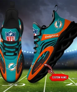 Miami Dolphins Shoes Custom Max Soul Shoes V16