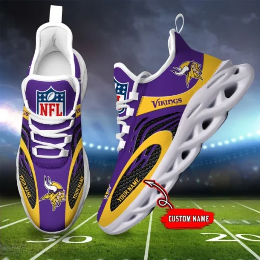 Minnesota Vikings Shoes Custom Max Soul Shoes V16 - Image 2