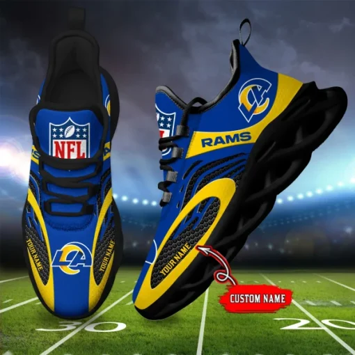 Los Angeles Rams Shoes Custom Max Soul Shoes V16