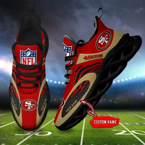 San Francisco 49ers Shoes Max Soul Custom Name V16