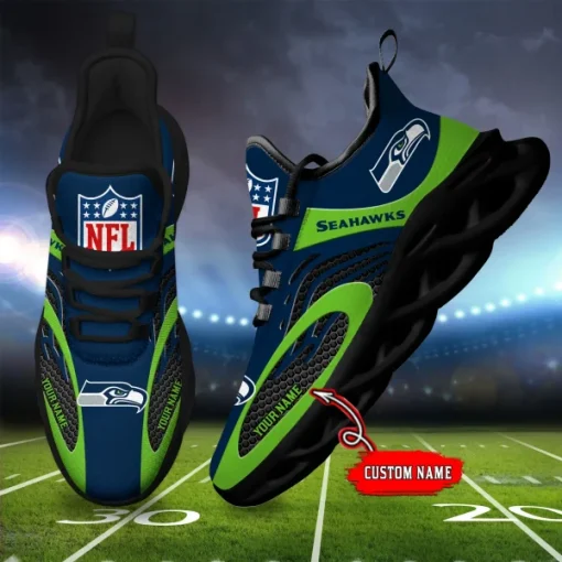 Seattle Seahawks Shoes Custom Max Soul Shoes V16