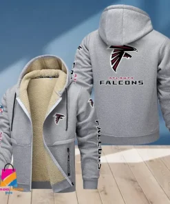 Atlanta Falcons Multicolor Thickened Zipper Hoodies ANZTZH002