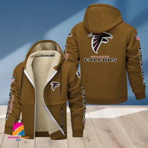 Atlanta Falcons Multicolor Thickened Zipper Hoodies ANZTZH002 - Image 2