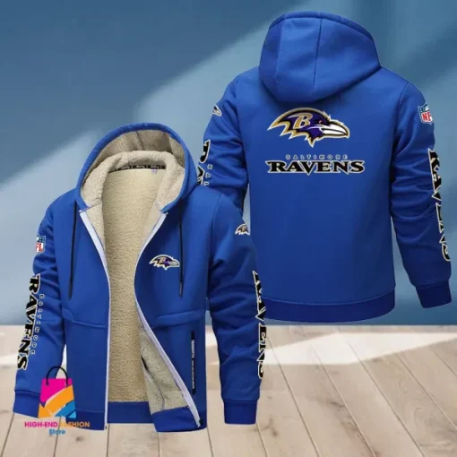 Baltimore Ravens Multicolor Thickened Zipper Hoodies ANZTZH003 - Image 6