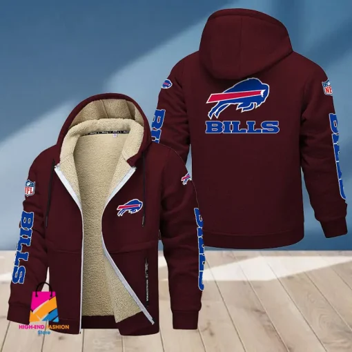 Buffalo Bills Multicolor Thickened Zipper Hoodies ANZTZH004 - Image 5