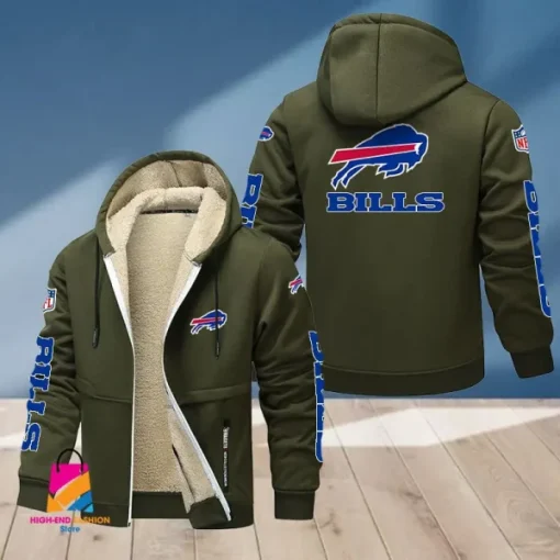 Buffalo Bills Multicolor Thickened Zipper Hoodies ANZTZH004 - Image 2