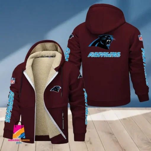 Carolina Panthers Multicolor Thickened Zipper Hoodies ANZTZH005 - Image 8