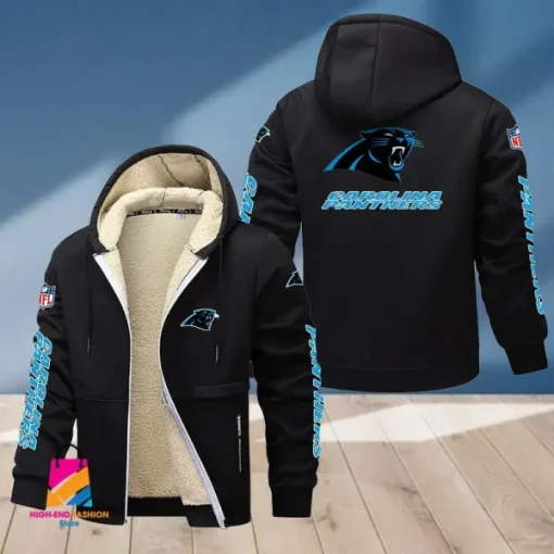 Carolina Panthers Multicolor Thickened Zipper Hoodies ANZTZH005 - Image 7