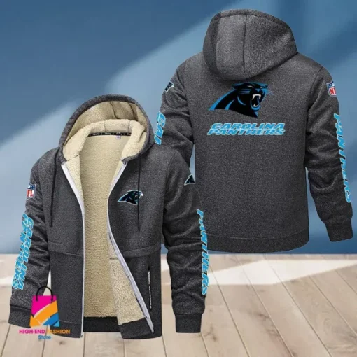 Carolina Panthers Multicolor Thickened Zipper Hoodies ANZTZH005 - Image 5