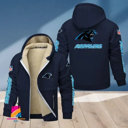 Carolina Panthers Multicolor Thickened Zipper Hoodies ANZTZH005 - Image 3