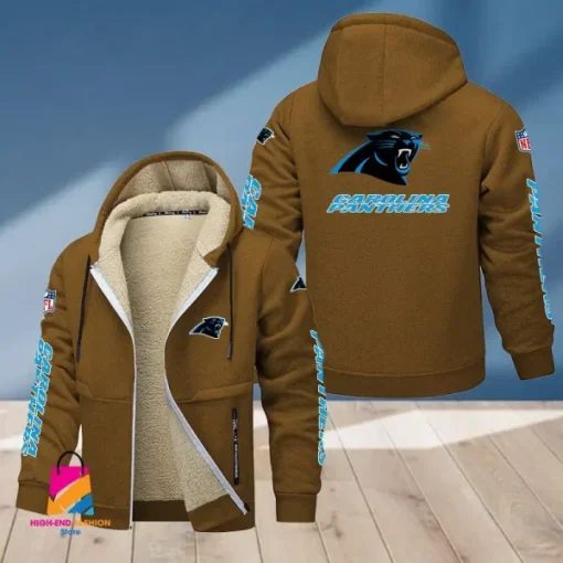 Carolina Panthers Multicolor Thickened Zipper Hoodies ANZTZH005 - Image 2