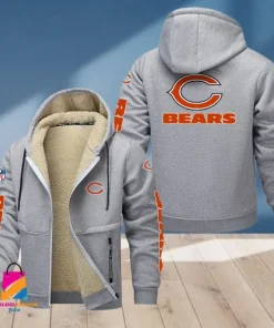 Chicago Bears Multicolor Thickened Zipper Hoodies ANZTZH006