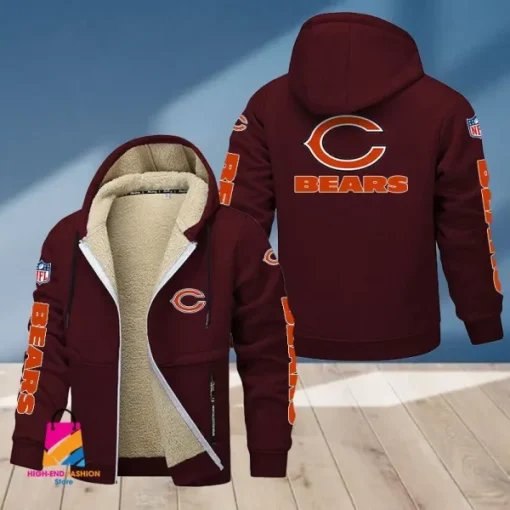 Chicago Bears Multicolor Thickened Zipper Hoodies ANZTZH006 - Image 8