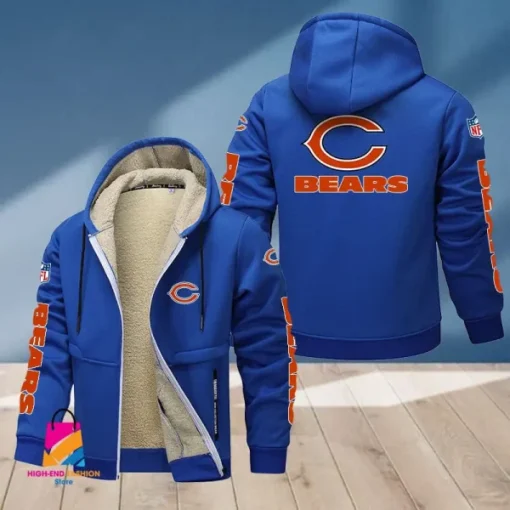 Chicago Bears Multicolor Thickened Zipper Hoodies ANZTZH006 - Image 6