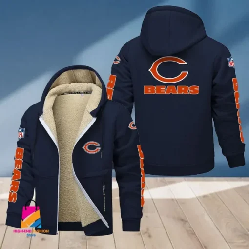 Chicago Bears Multicolor Thickened Zipper Hoodies ANZTZH006 - Image 3