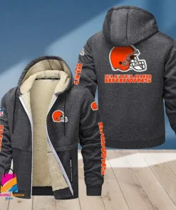 Cleveland Browns Multicolor Thickened Zipper Hoodies ANZTZH008