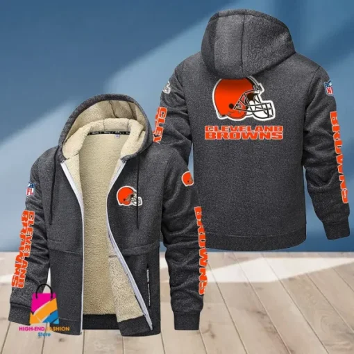 Cleveland Browns Multicolor Thickened Zipper Hoodies ANZTZH008