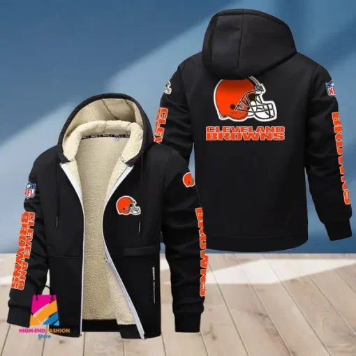 Cleveland Browns Multicolor Thickened Zipper Hoodies ANZTZH008 - Image 7