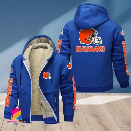 Cleveland Browns Multicolor Thickened Zipper Hoodies ANZTZH008 - Image 6