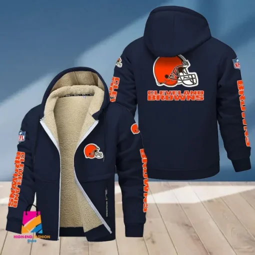 Cleveland Browns Multicolor Thickened Zipper Hoodies ANZTZH008 - Image 5