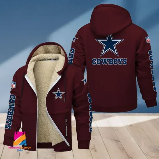 Dallas Cowboys Multicolor Thickened Zipper Hoodies ANZTZH009 - Image 8