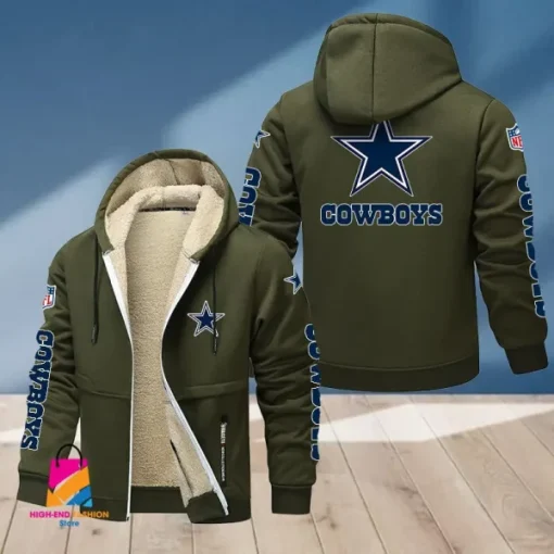 Dallas Cowboys Multicolor Thickened Zipper Hoodies ANZTZH009 - Image 4