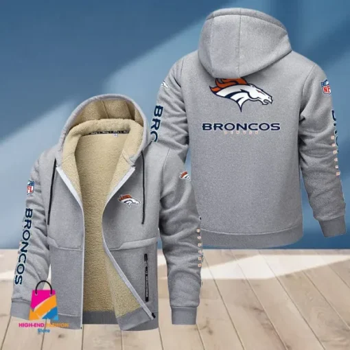 Denver Broncos Multicolor Thickened Zipper Hoodies ANZTZH010