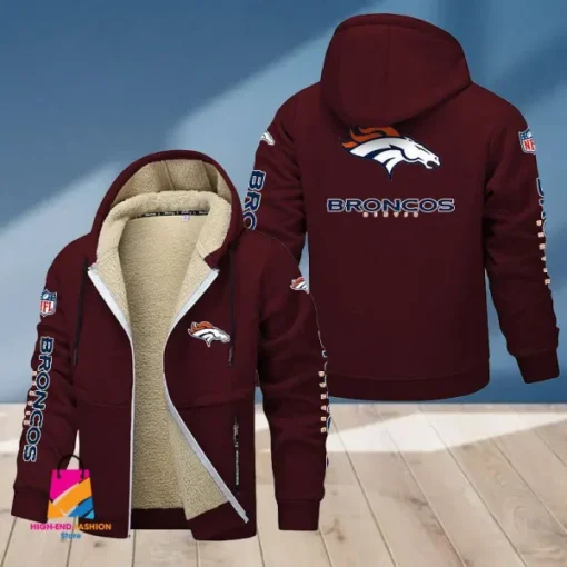 Denver Broncos Multicolor Thickened Zipper Hoodies ANZTZH010 - Image 8