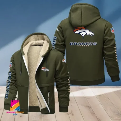 Denver Broncos Multicolor Thickened Zipper Hoodies ANZTZH010 - Image 4