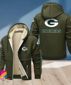 Green Bay Packers Multicolor Thickened Zipper Hoodies ANZTZH012