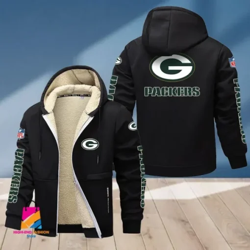 Green Bay Packers Multicolor Thickened Zipper Hoodies ANZTZH012 - Image 7