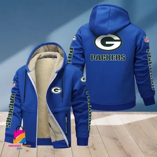 Green Bay Packers Multicolor Thickened Zipper Hoodies ANZTZH012 - Image 6