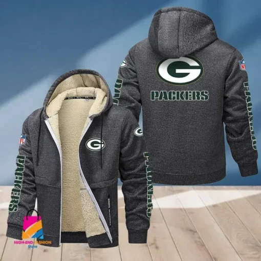 Green Bay Packers Multicolor Thickened Zipper Hoodies ANZTZH012 - Image 5