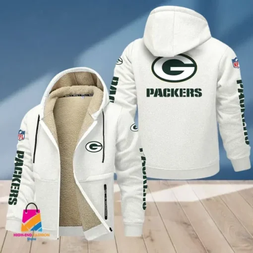 Green Bay Packers Multicolor Thickened Zipper Hoodies ANZTZH012 - Image 3
