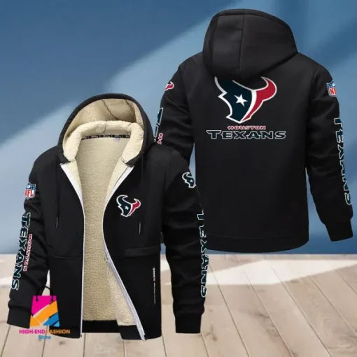 Houston Texans Multicolor Thickened Zipper Hoodies ANZTZH013 - Image 7