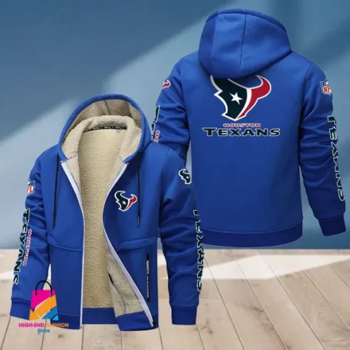 Houston Texans Multicolor Thickened Zipper Hoodies ANZTZH013 - Image 6