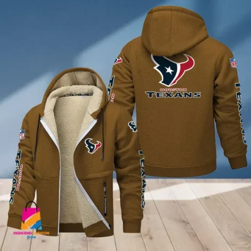 Houston Texans Multicolor Thickened Zipper Hoodies ANZTZH013 - Image 2