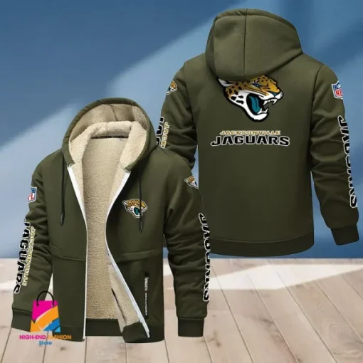 Jacksonville Jaguars Multicolor Thickened Zipper Hoodies ANZTZH015 - Image 5