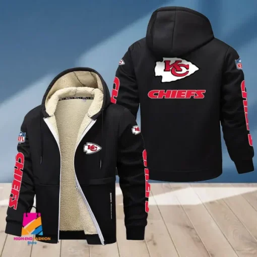 Kansas City Chiefs Multicolor Thickened Zipper Hoodies ANZTZH016