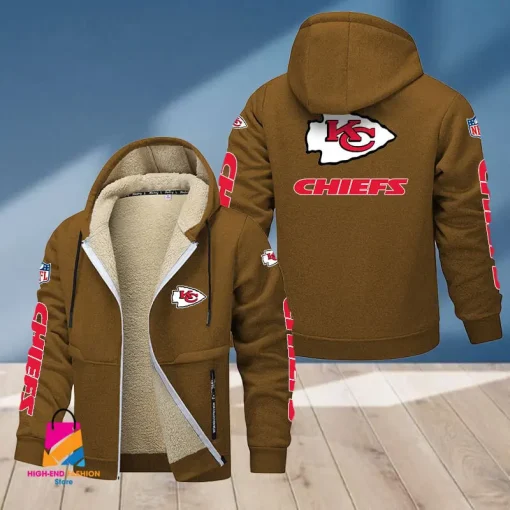 Kansas City Chiefs Multicolor Thickened Zipper Hoodies ANZTZH016 - Image 4