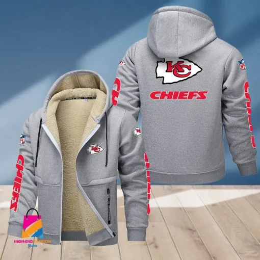 Kansas City Chiefs Multicolor Thickened Zipper Hoodies ANZTZH016 - Image 2