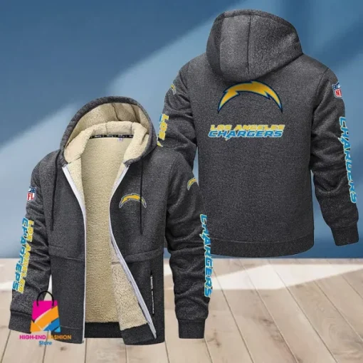 Los Angeles Chargers Multicolor Thickened Zipper Hoodies ANZTZH018 - Image 5