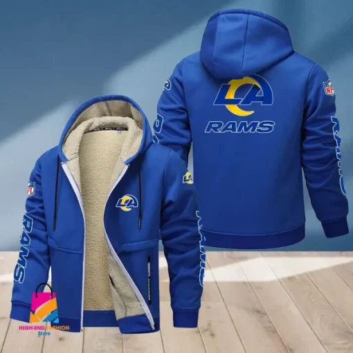 Los Angeles Rams Multicolor Thickened Zipper Hoodies ANZTZH019