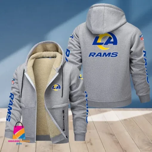 Los Angeles Rams Multicolor Thickened Zipper Hoodies ANZTZH019 - Image 10