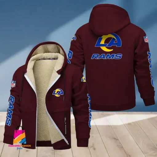 Los Angeles Rams Multicolor Thickened Zipper Hoodies ANZTZH019 - Image 8